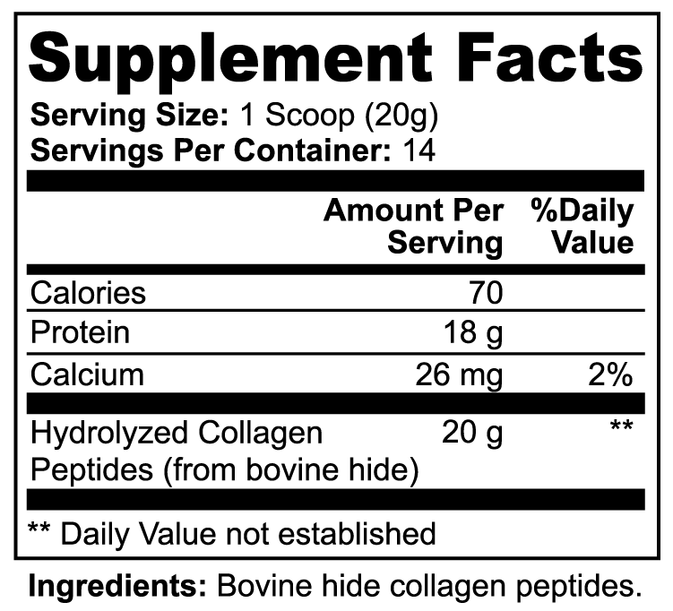 Hydrolyzed Collagen Peptides (Unflavored)