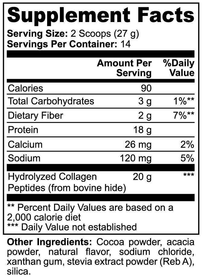 Hydrolyzed Collagen Peptides  (Chocolate)