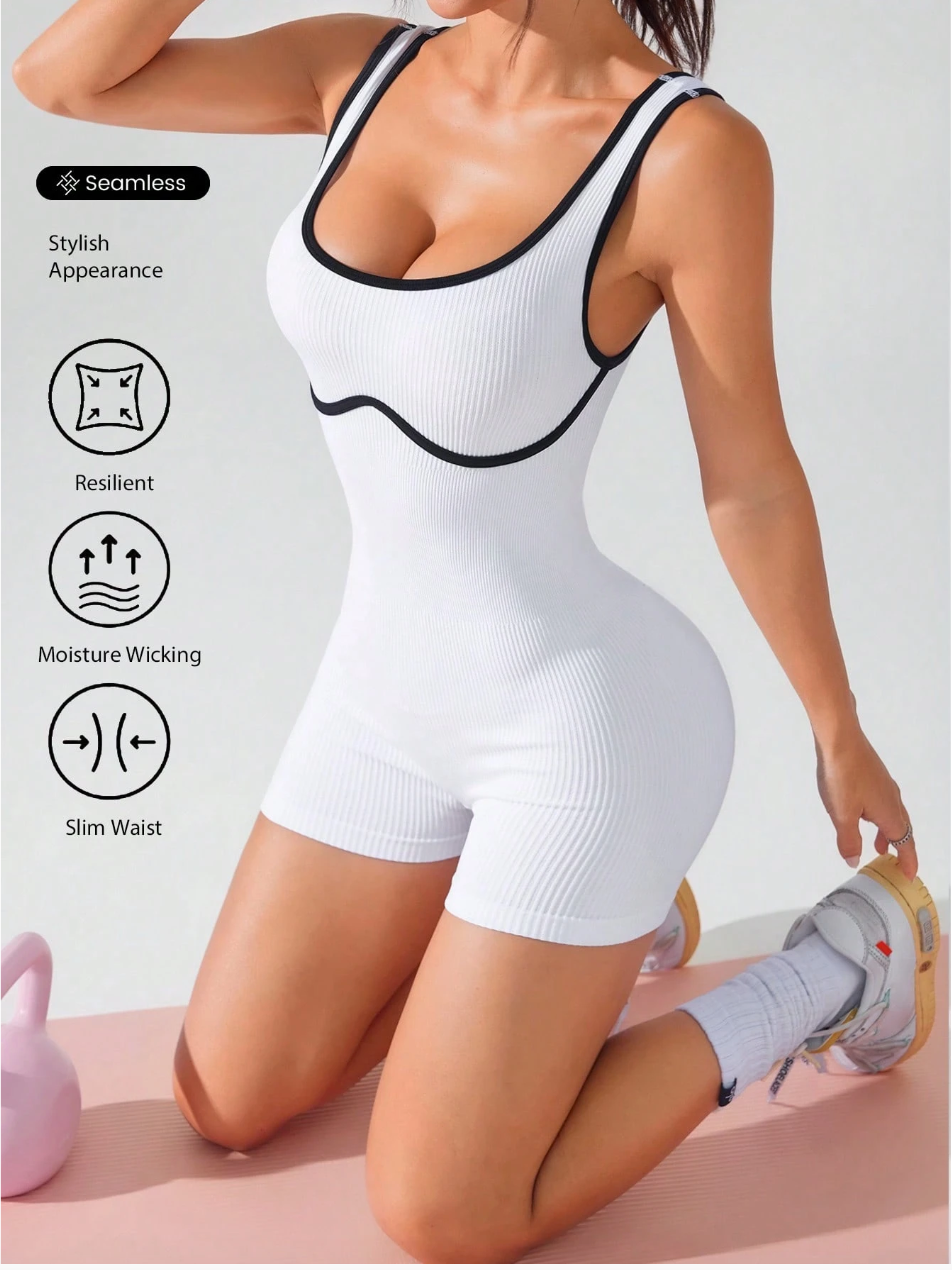 Romper With Crew Neck Activewear