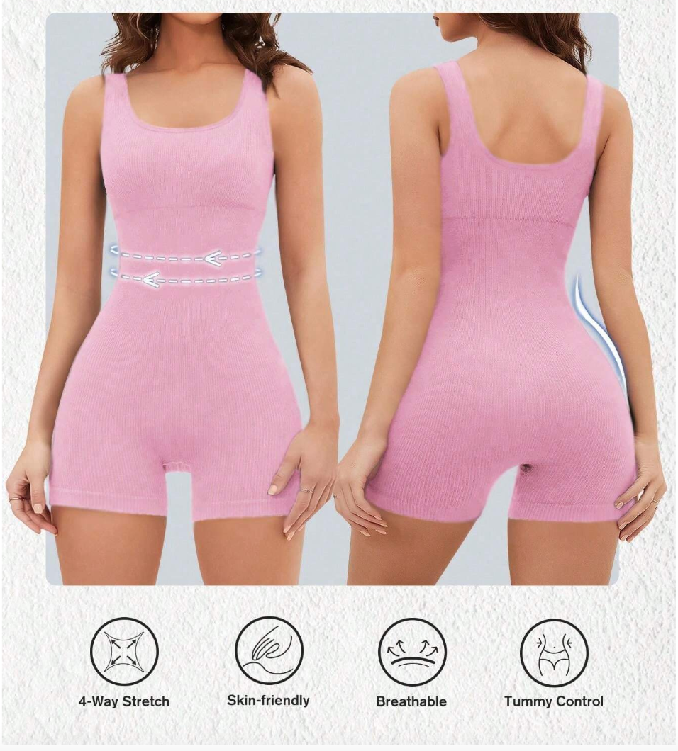 Romper With Crew Neck Activewear