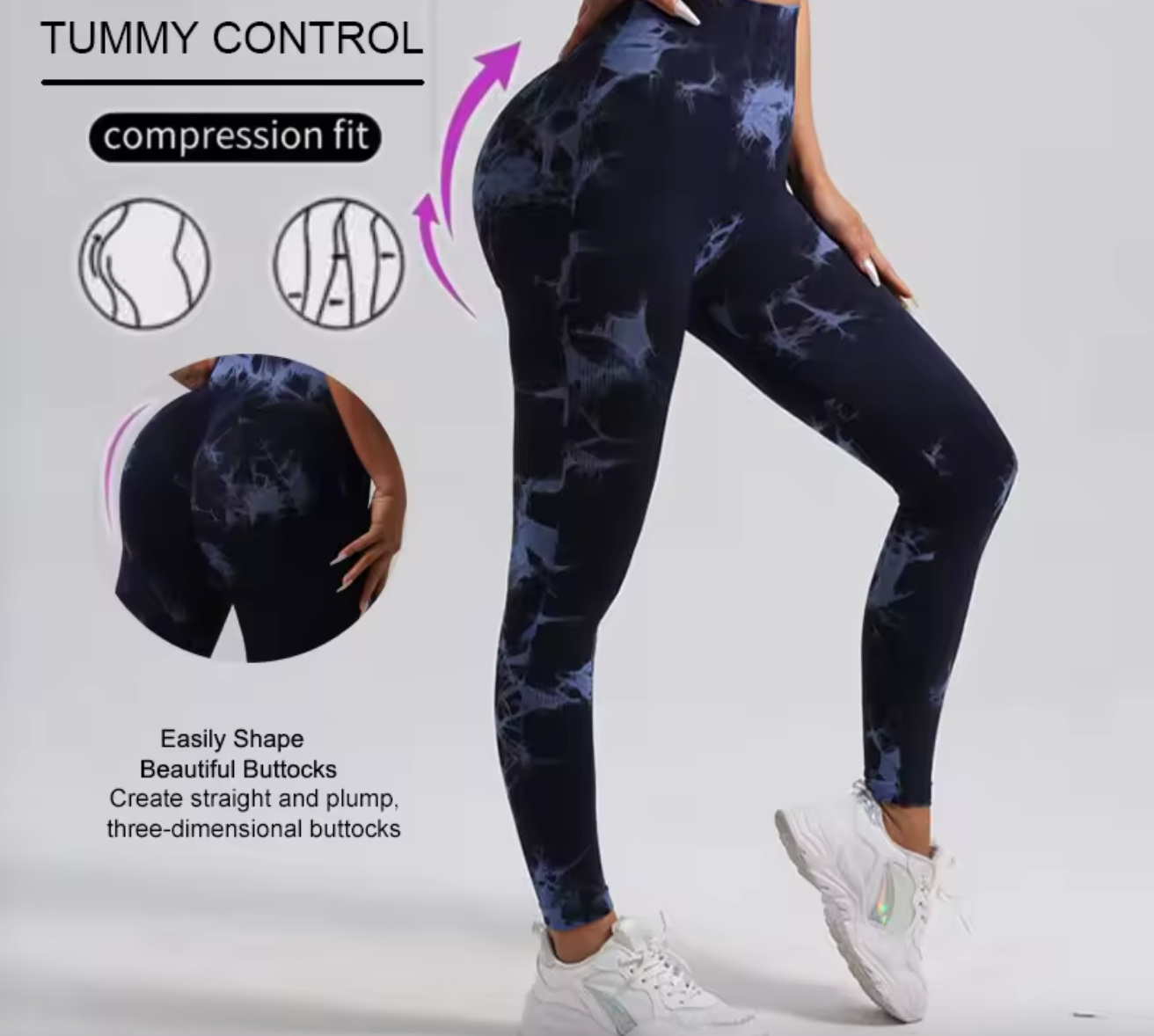 Tie Dye Legging High Waist