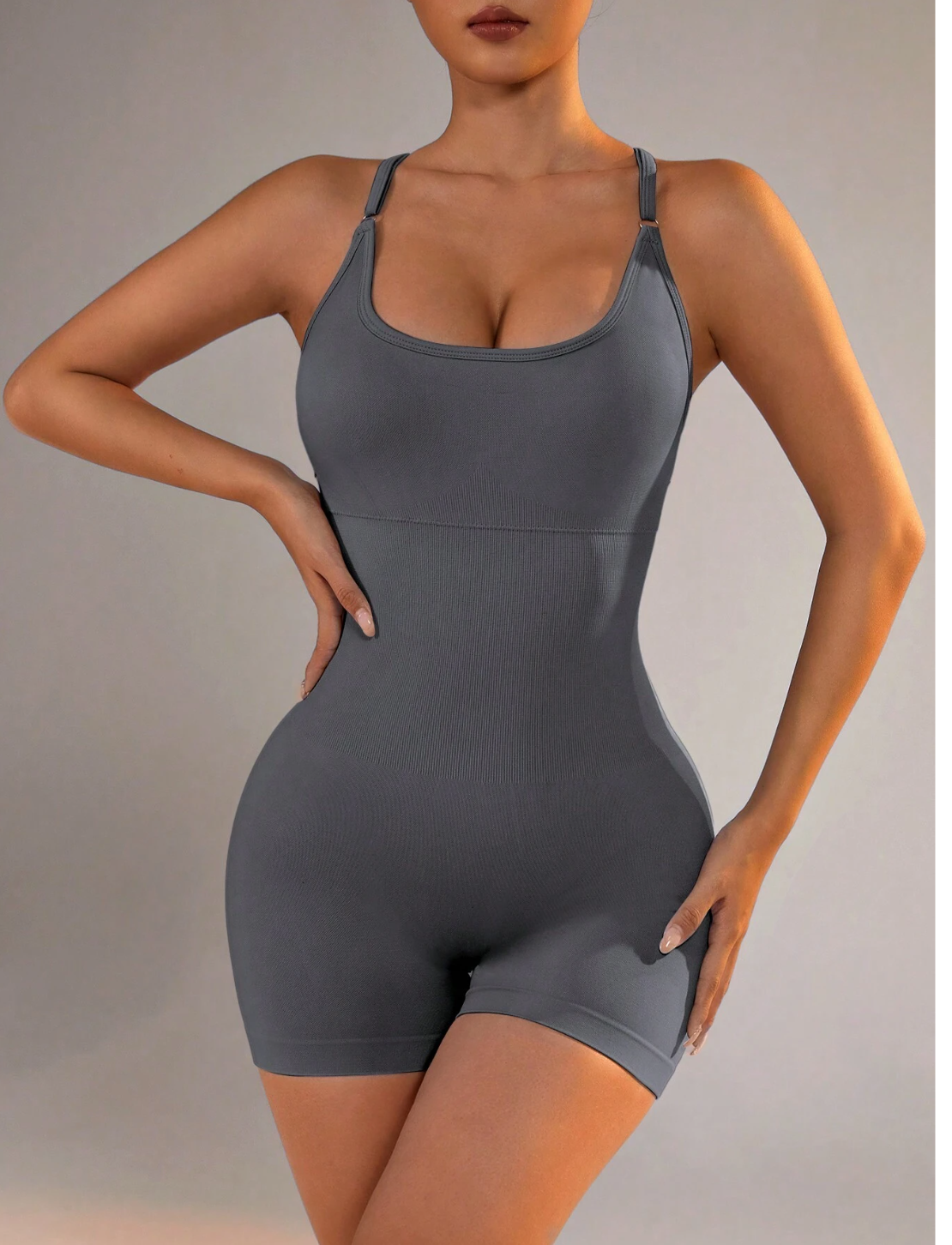 Seamless Back Criss-Cross Romper