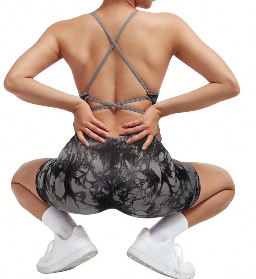 Seamless Back Criss-Cross Romper