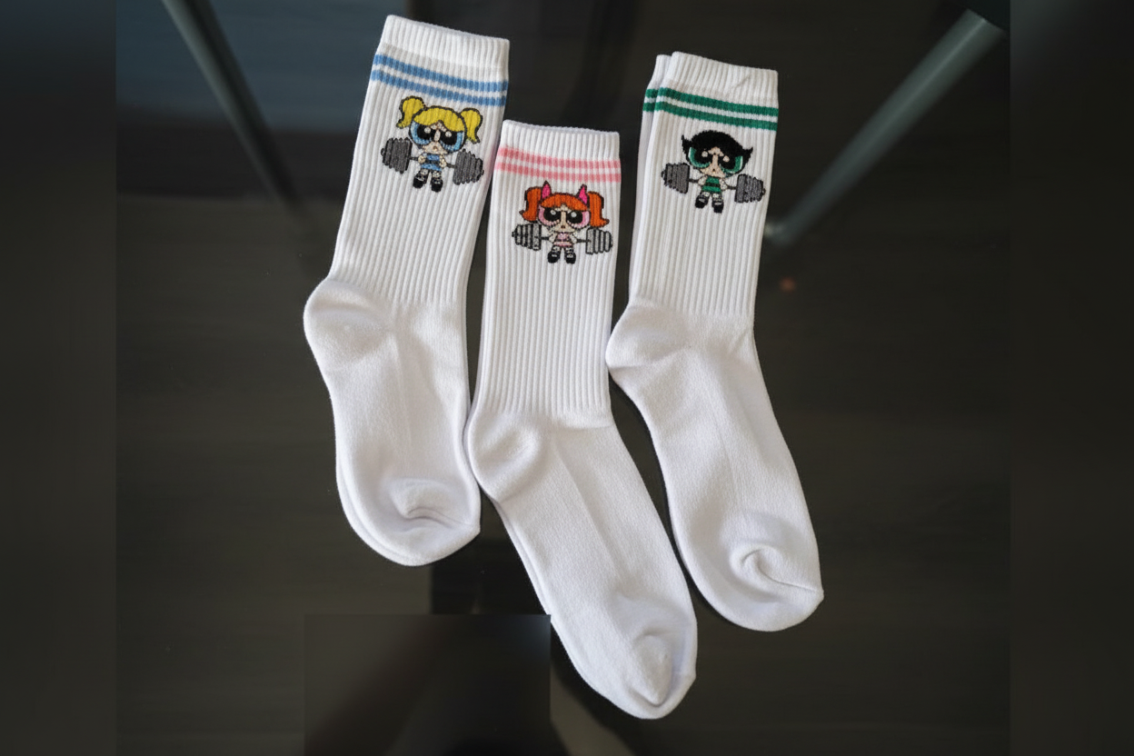 Fun Cartoon Gym Socks